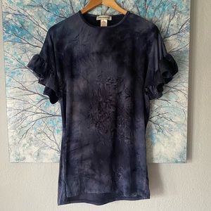 Macy’s Cotton Emporium Ruffle Sleeved Tie-Dye Top